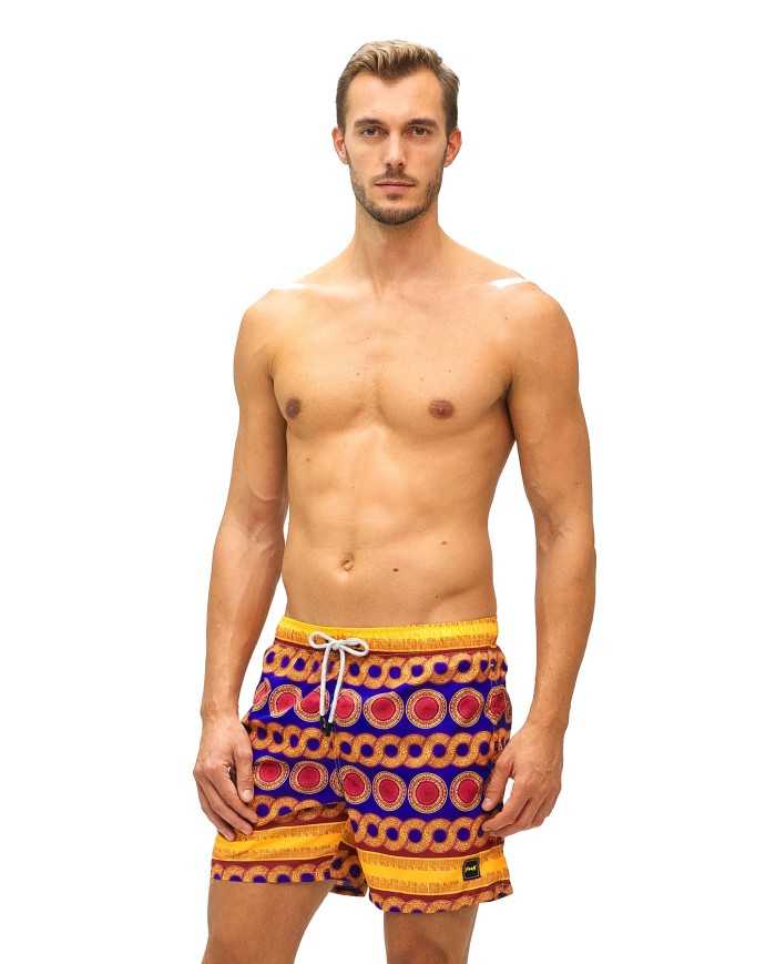 bermuda lungo mare da uomo con fantasia africa sul tessuto | FK