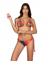 bikini a triangolo e slip regolabile da donna con fantasia | ME FUI bikini a triangolo e slip regolabile da donna con fantasia | ME FUI