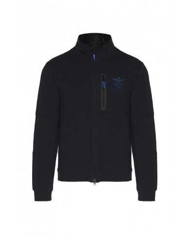 felpa blue black da uomo con tasche a filetto | AERONAUTICA MILITARE
