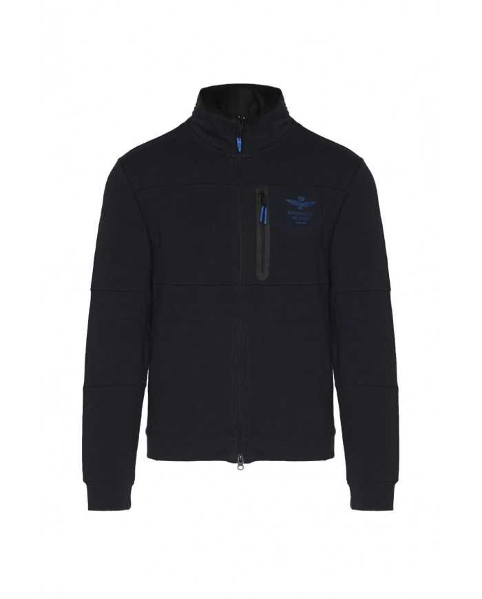 felpa blue black da uomo con tasche a filetto | AERONAUTICA MILITARE felpa blue black da uomo con tasche a filetto | AERONAUTICA MILITARE