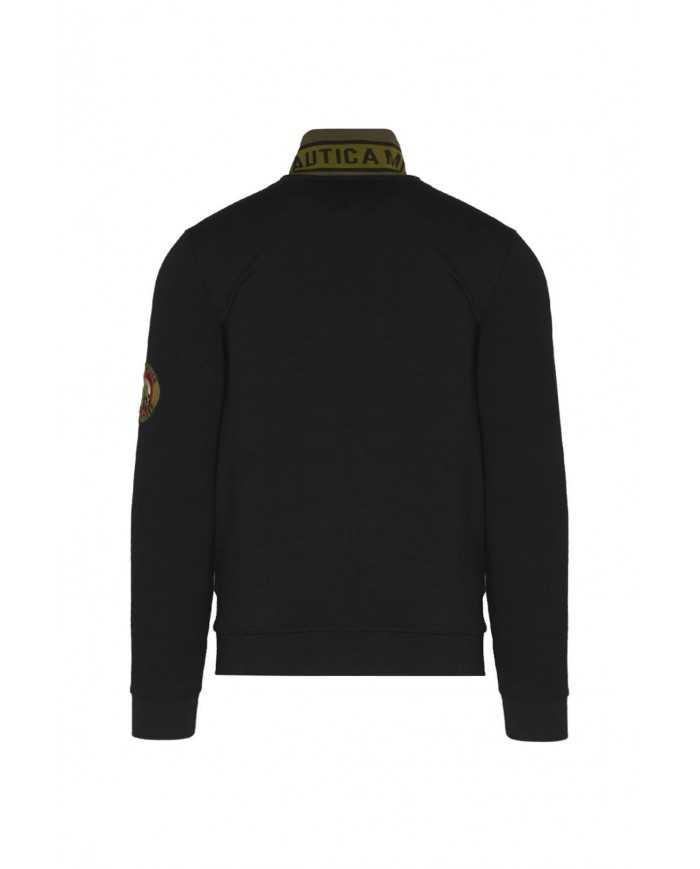 felpa jet black da uomo con patch sul braccio | AERONAUTICA MILITARE felpa jet black da uomo con patch sul braccio | AERONAUTICA MILITARE