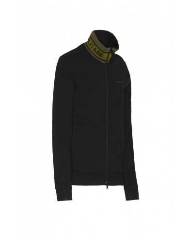 felpa jet black da uomo con patch sul braccio | AERONAUTICA MILITARE