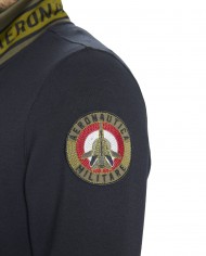 felpa jet black da uomo con patch sul braccio | AERONAUTICA MILITARE felpa jet black da uomo con patch sul braccio | AERONAUTICA MILITARE