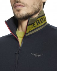 felpa jet black da uomo con patch sul braccio | AERONAUTICA MILITARE felpa jet black da uomo con patch sul braccio | AERONAUTICA MILITARE