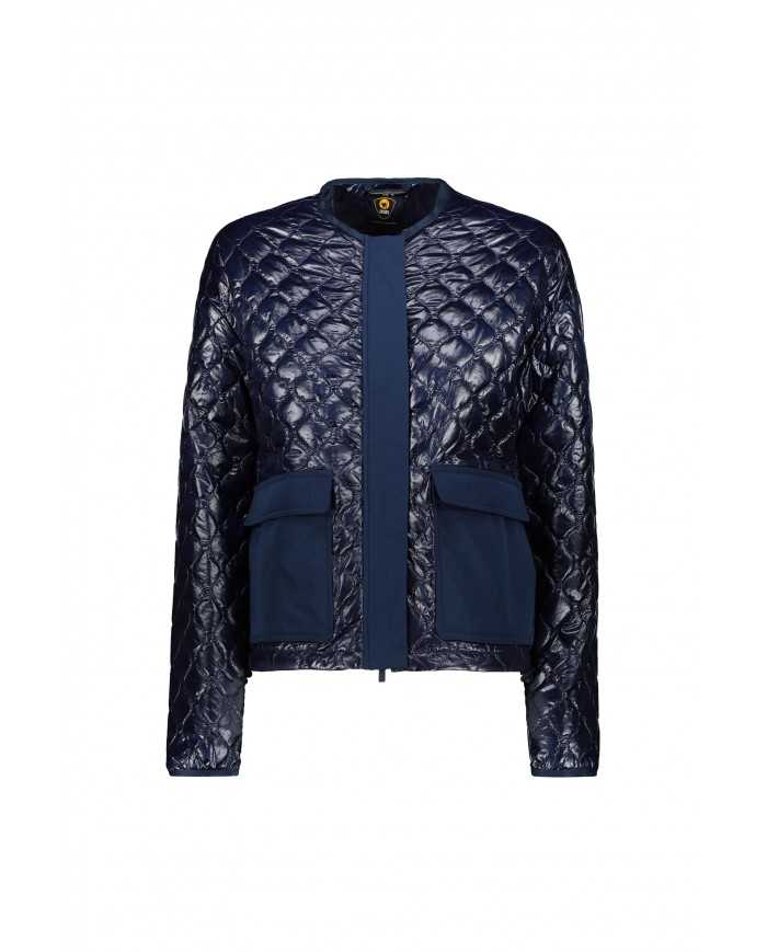 Piumino blue iris donna con inserti in taffetas | CIESSE Piumino blue iris donna con inserti in taffetas | CIESSE