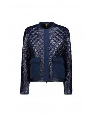 Piumino blue iris donna con inserti in taffetas | CIESSE