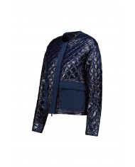 Piumino blue iris donna con inserti in taffetas | CIESSE