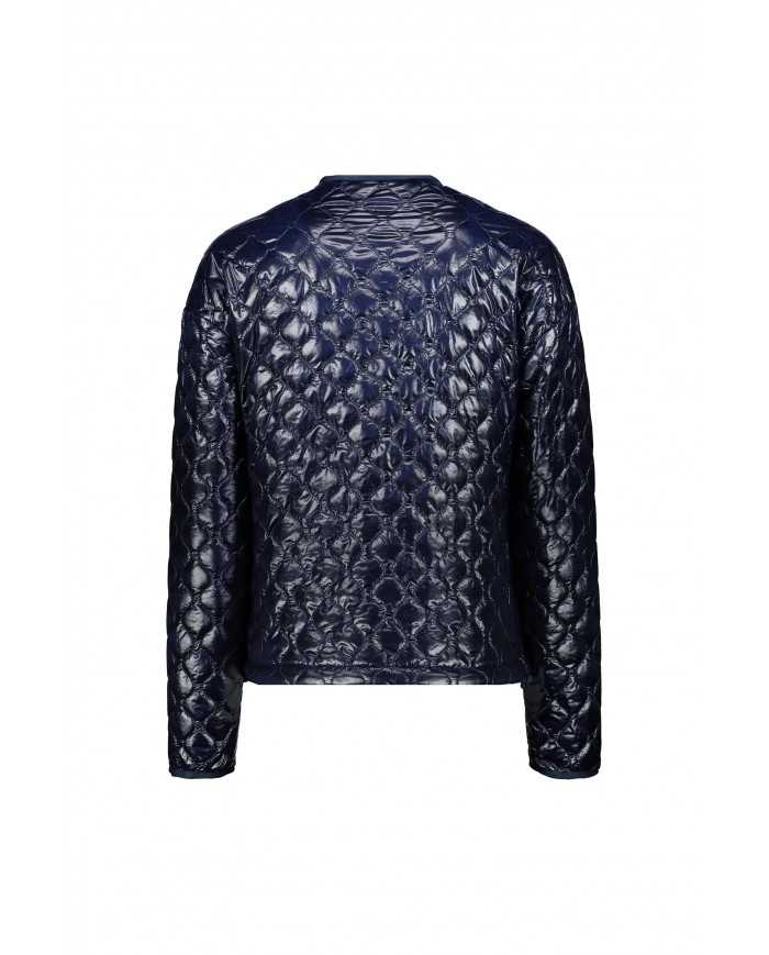 Piumino blue iris donna con inserti in taffetas | CIESSE