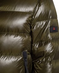 piumino verde fogliame da uomo con logo patch | PEUTEREY piumino verde fogliame da uomo con logo patch | PEUTEREY