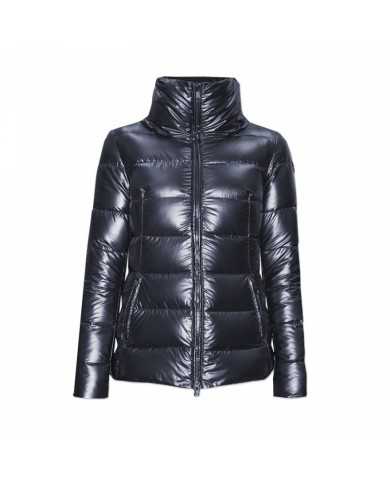 Piumino blu impermeabile da donna con collo alto | HOMEWARD Piumino blu impermeabile da donna con collo alto | HOMEWARD