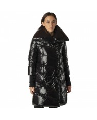 HOMEWARD Piumino Donna A-TI Giacca Giubbino Collo Grande Nero Lucid... HOMEWARD Piumino Donna A-TI Giacca Giubbino Collo Grande Nero Lucid...