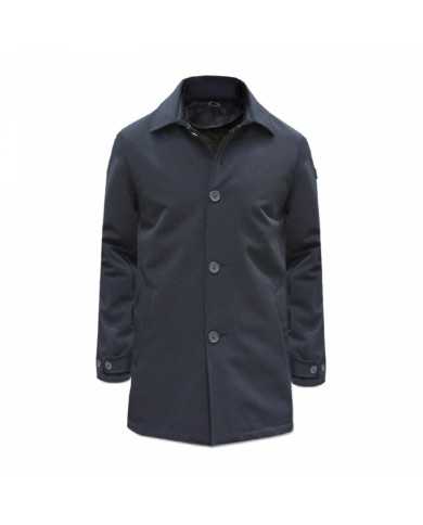 HOMEWARD Giacca Anfield 2020 Giaccone Impermeabile Bottoni Blu Navy... HOMEWARD Giacca Anfield 2020 Giaccone Impermeabile Bottoni Blu Navy...