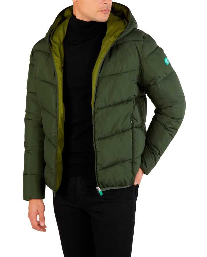 piumino pine green da uomo trapuntato e liscio | SAVE THE DUCK piumino pine green da uomo trapuntato e liscio | SAVE THE DUCK