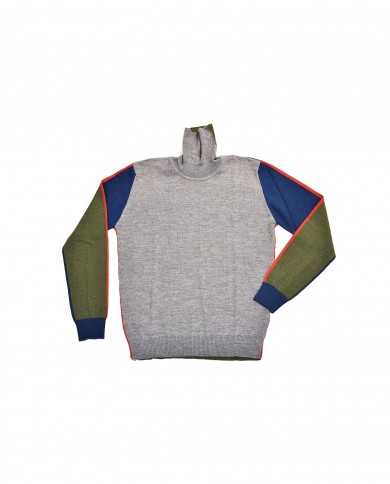 lupetto dolcevita grigio/melange da uomo scomposto in parti | BOB lupetto dolcevita grigio/melange da uomo scomposto in parti | BOB