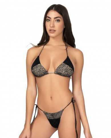 bikini e slip da donna con fantasia semi-leopardata | ME FUI