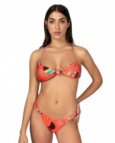 ME FUI Costume Mare Donna 0140X1 P-EE Bikini Fascia Cuore Slip Amer...