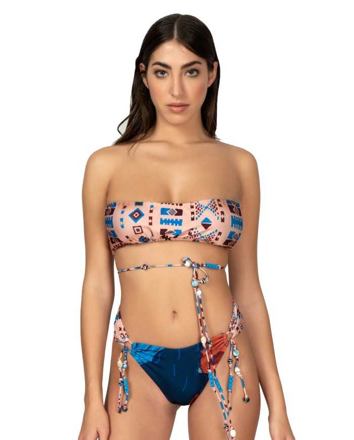 bikini a fascia e slip americano fisso da donna con fantasia | ME FUI bikini a fascia e slip americano fisso da donna con fantasia | ME FUI