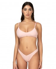 bikini con top e slip americano fisso rosa da donna | ME FUI bikini con top e slip americano fisso rosa da donna | ME FUI