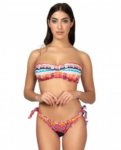 bikini e slip da donna con dettaglio frou frou e fantasia | ME FUI