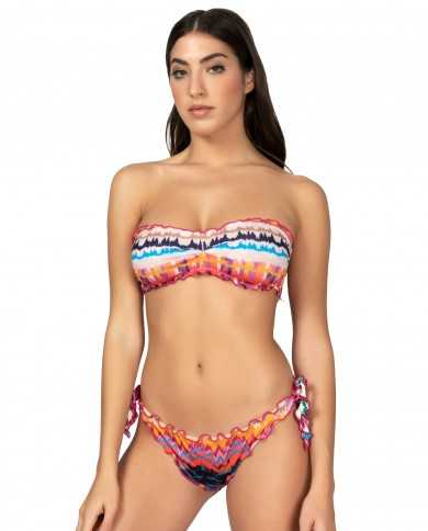bikini e slip da donna con dettaglio frou frou e fantasia | ME FUI