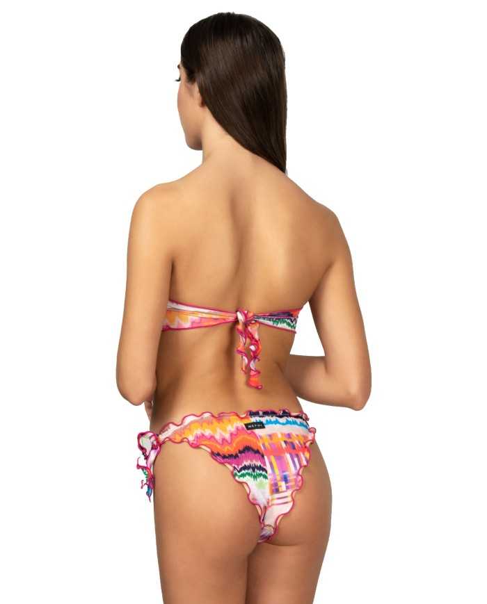 bikini e slip da donna con dettaglio frou frou e fantasia | ME FUI