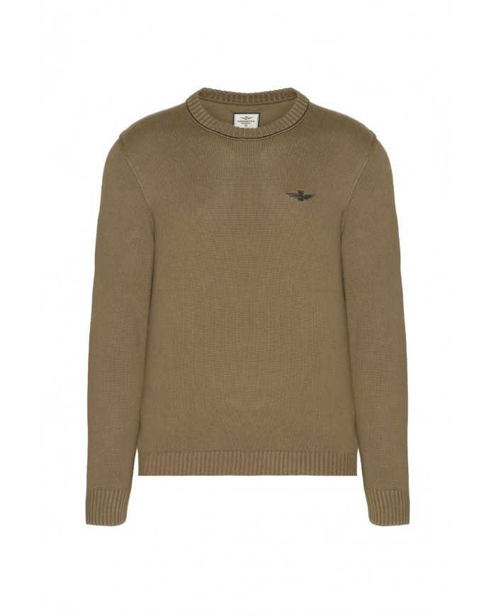 maglia verde militare da uomo con ricamo aquila | AERONAUTICA MILITARE maglia verde militare da uomo con ricamo aquila | AERONAUTICA MILITARE