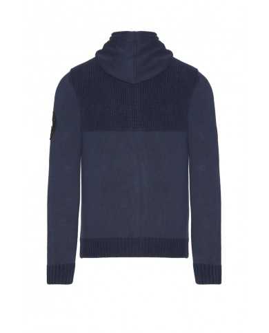 maglione blu navy da uomo con aquila ricamata | AERONAUTICA MILITARE