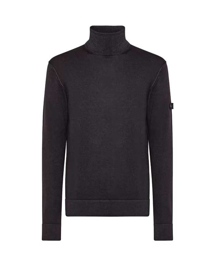 maglia grigio piombo da uomo con inseri e fascetta | PEUTEREY maglia grigio piombo da uomo con inseri e fascetta | PEUTEREY
