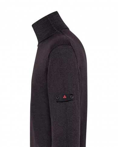 maglia grigio piombo da uomo con inseri e fascetta | PEUTEREY maglia grigio piombo da uomo con inseri e fascetta | PEUTEREY