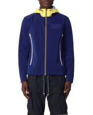 trench impermeabile beacon blue da uomo con patch gommata | MUSEUM