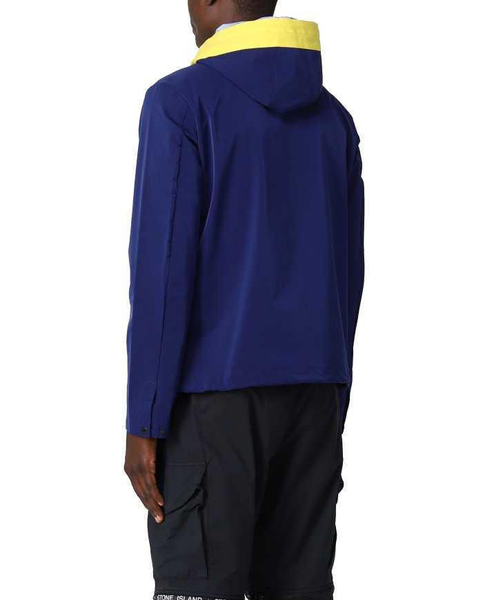 trench impermeabile beacon blue da uomo con patch gommata | MUSEUM