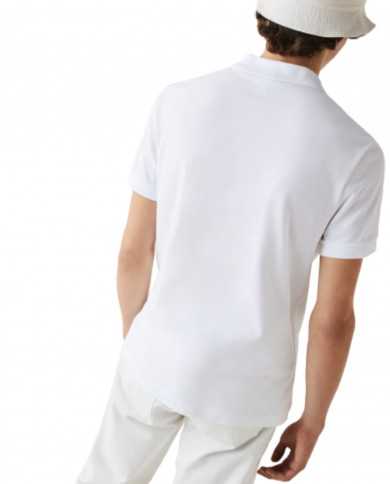 polo bianca da uomo con patchwork e logo ricamato | LACOSTE polo bianca da uomo con patchwork e logo ricamato | LACOSTE