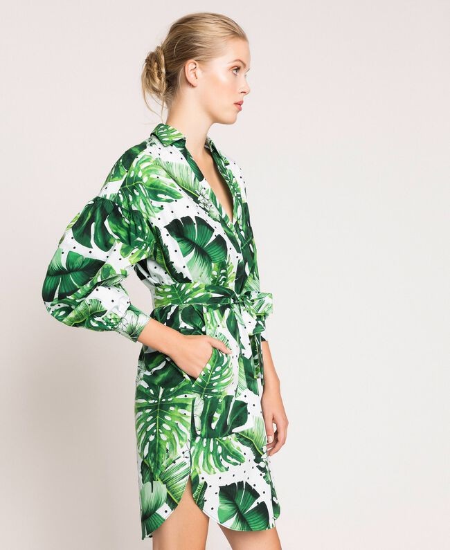 Vestito con on sale foglie verdi
