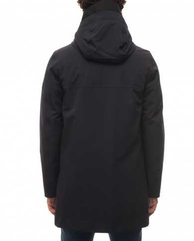 parka blu grafite da uomo con trattamento teflon TM ecolite | PEUTEREY