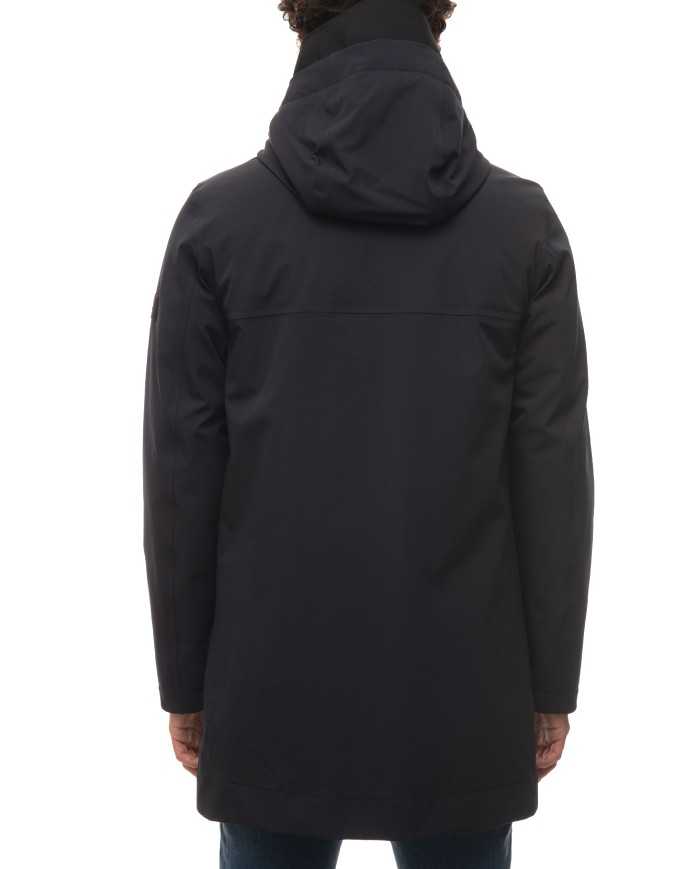 parka blu grafite da uomo con trattamento teflon TM ecolite | PEUTEREY parka blu grafite da uomo con trattamento teflon TM ecolite | PEUTEREY