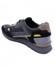 sneakers nere da uomo con inserti gialli e scritta logata | COLMAR