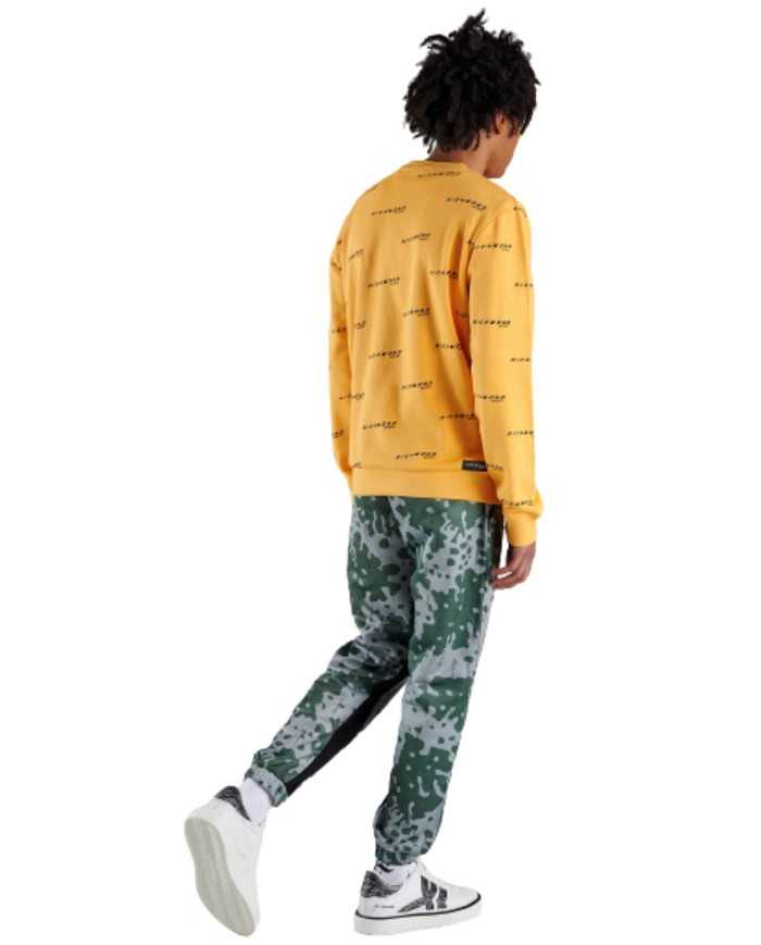 felpa arancio da uomo con motivo logato all-over | RICHMOND felpa arancio da uomo con motivo logato all-over | RICHMOND