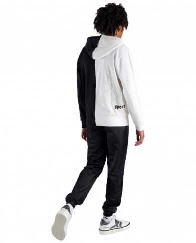 felpa bicolore nero/bianco con scritte stile gotico | RICHMOND