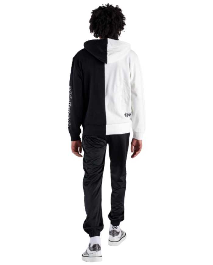 felpa bicolore nero/bianco con scritte stile gotico | RICHMOND