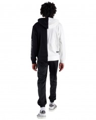 felpa bicolore nero/bianco con scritte stile gotico | RICHMOND