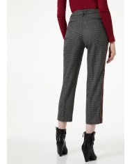 LIU JO Pantaloni Donna A-TI cropped Vita Alta Perline Elastici Grig... LIU JO Pantaloni Donna A-TI cropped Vita Alta Perline Elastici Grig...