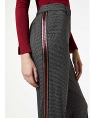 LIU JO Pantaloni Donna A-TI cropped Vita Alta Perline Elastici Grig... LIU JO Pantaloni Donna A-TI cropped Vita Alta Perline Elastici Grig...
