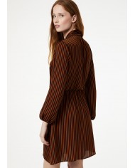 LIU JO Abito Donna A-TI Vestito Corto Fiocco Foulard Raso Cinta Ela...