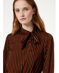 LIU JO Abito Donna A-TI Vestito Corto Fiocco Foulard Raso Cinta Ela...