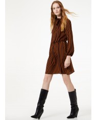 LIU JO Abito Donna A-TI Vestito Corto Fiocco Foulard Raso Cinta Ela...