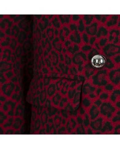 LIU JO Cappotto Donna A-TI Foderato Giacca Leopardata Maculata Ross... LIU JO Cappotto Donna A-TI Foderato Giacca Leopardata Maculata Ross...