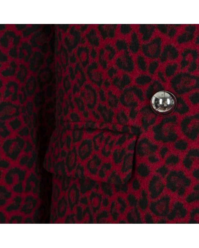 LIU JO Cappotto Donna A-TI Foderato Giacca Leopardata Maculata Ross... LIU JO Cappotto Donna A-TI Foderato Giacca Leopardata Maculata Ross...