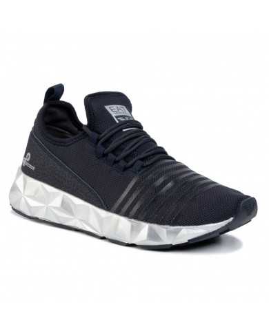 Sneakers navy/silver uomo con suola poligonale | EA7 Sneakers navy/silver uomo con suola poligonale | EA7