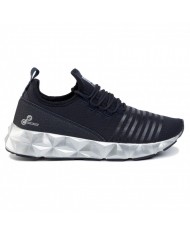 Sneakers navy/silver uomo con suola poligonale | EA7