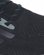 sneakers nero da uomo logato con dettagli giallo fluo | EA7